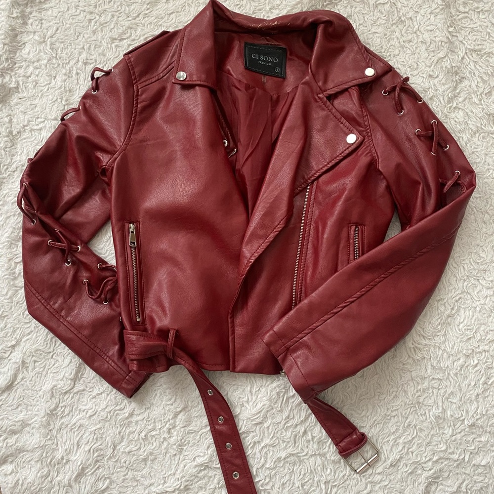 Red Moto Jacket